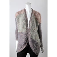 3gg Intarsia Coat with Feather Yarn