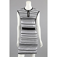 12gg 2 Colors Texture Knitted Dress